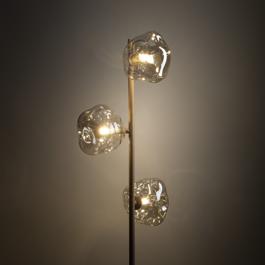 Brilagi - Stojací lampa VULCANO 3xG9/8W/230V béžová/kouřová béžová