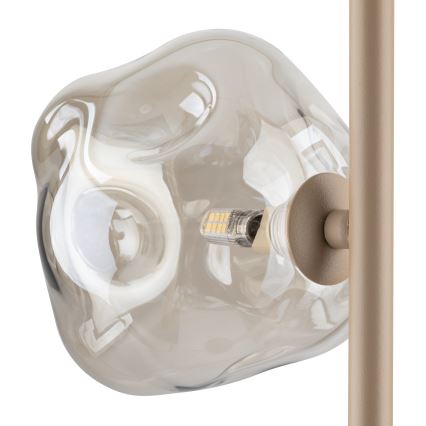 Brilagi - Stojací lampa VULCANO 3xG9/8W/230V béžová/kouřová béžová