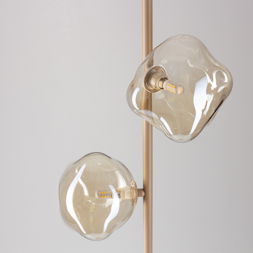 Brilagi - Stojací lampa VULCANO 3xG9/8W/230V béžová/kouřová béžová