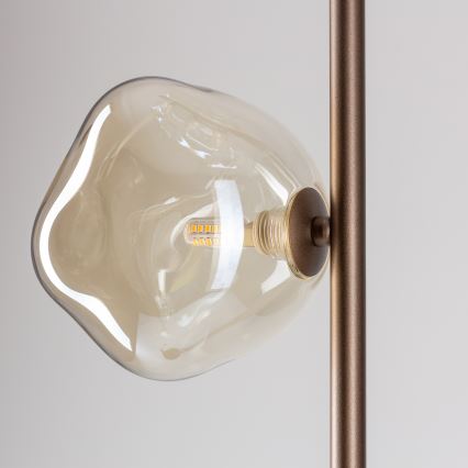 Brilagi - Stojací lampa VULCANO 3xG9/8W/230V bronzová/kouřová béžová
