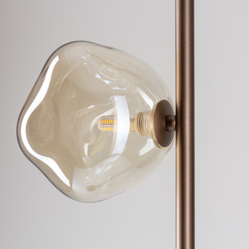 Brilagi - Stojací lampa VULCANO 3xG9/8W/230V bronzová/kouřová béžová
