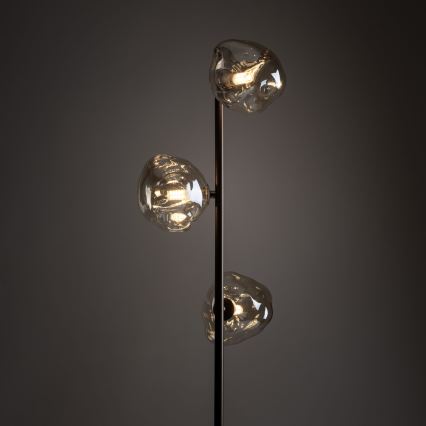 Brilagi - Stojací lampa VULCANO 3xG9/8W/230V bronzová/kouřová béžová