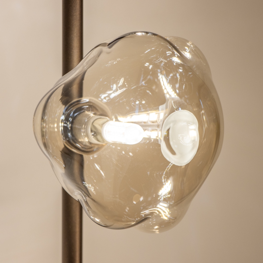 Brilagi - Stojací lampa VULCANO 3xG9/8W/230V bronzová/kouřová béžová