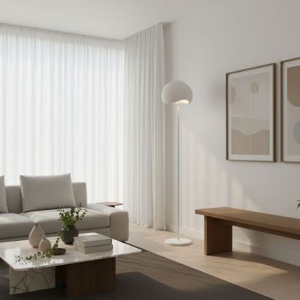 Brilagi - Stojací lampa YONTU 1xE27/40W/230V bílá