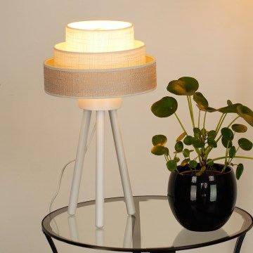 Brilagi - Stolní lampa ALASKA LUNETA 1xE27/15W/230V šedá/krémová
