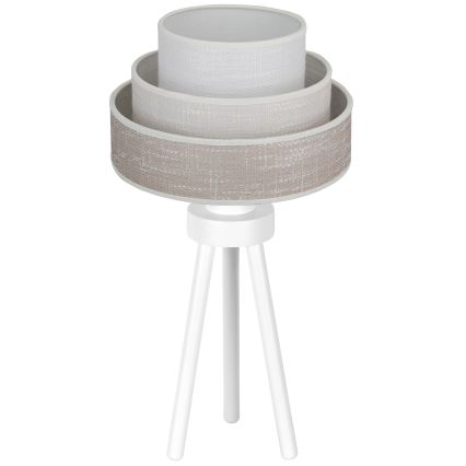 Brilagi - Stolní lampa ALASKA LUNETA 1xE27/15W/230V šedá/krémová