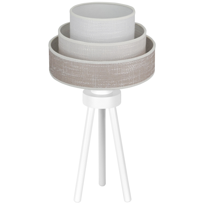Brilagi - Stolní lampa ALASKA LUNETA 1xE27/15W/230V šedá/krémová