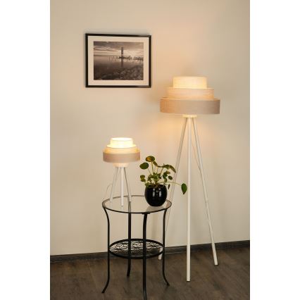 Brilagi - Stolní lampa ALASKA LUNETA 1xE27/15W/230V šedá/krémová