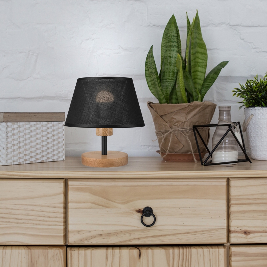 Brilagi - Stolní lampa ANTHONY 1xE27/60W/230V dub/černá