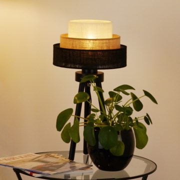 Brilagi - Stolní lampa ASPEN LUNETA 1xE27/15W/230V černá/béžová/krémová