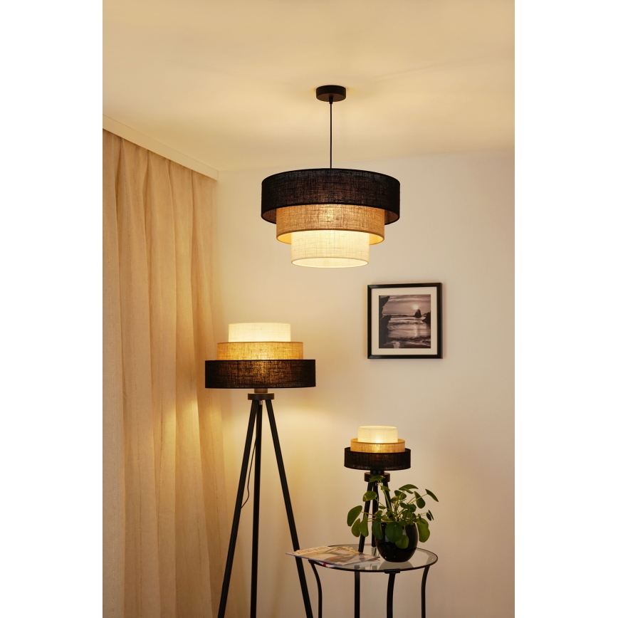 Brilagi - Stolní lampa ASPEN LUNETA 1xE27/15W/230V černá/béžová/krémová
