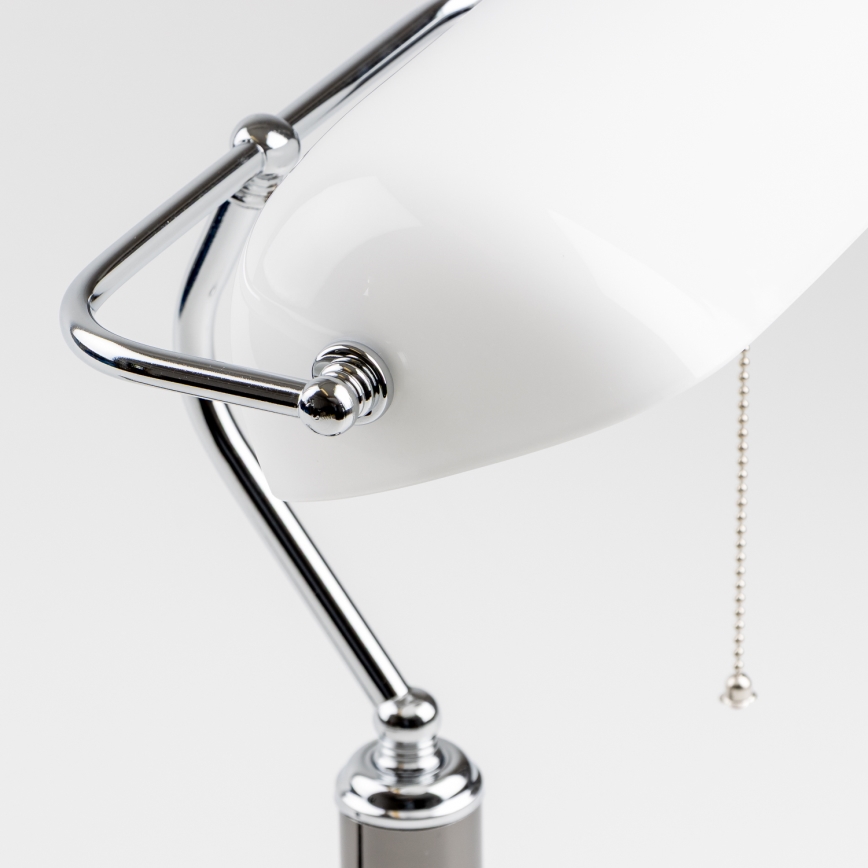 Brilagi - Stolní lampa BANK OFFICE 1xE27/60W/230V černá/stříbrná/bílá