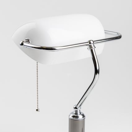 Brilagi - Stolní lampa BANK OFFICE 1xE27/60W/230V černá/stříbrná/bílá