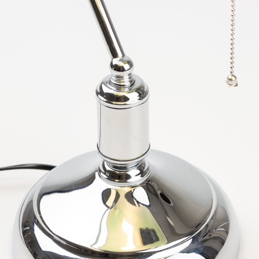 BRILAGI - Stolní lampa BANK OFFICE 1xE27/60W/230V lesklý chrom/zelená
