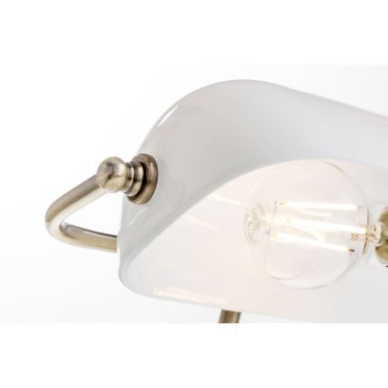 Brilagi - Stolní lampa BANK OFFICE 1xE27/60W/230V mosaz/bílá