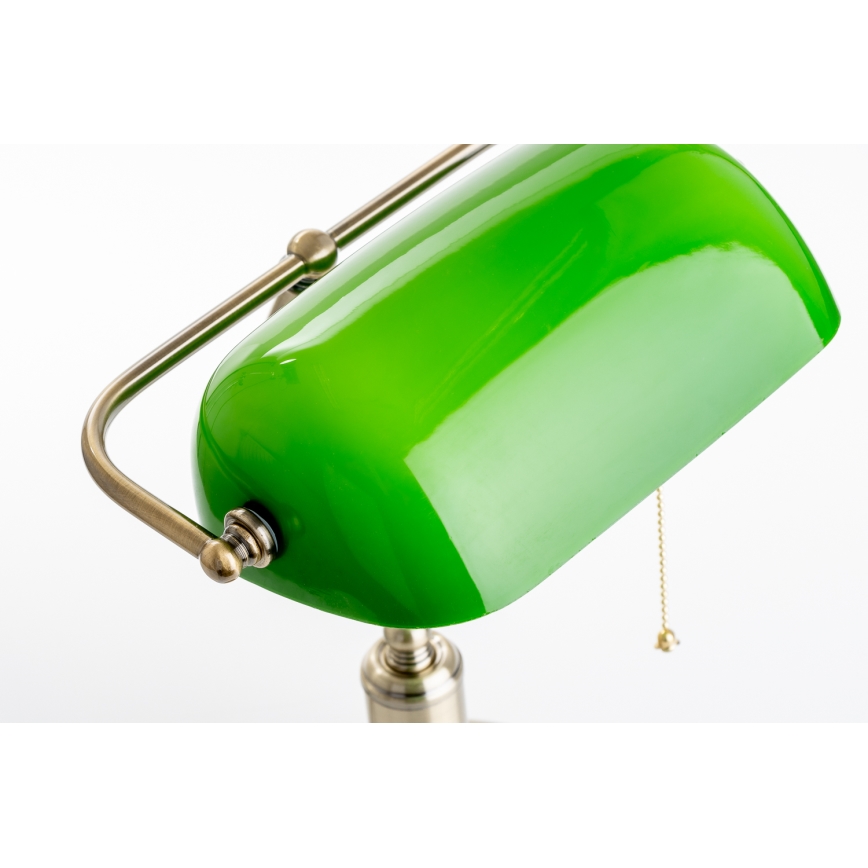 Brilagi - Stolní lampa BANK OFFICE 1xE27/60W/230V mosaz/zelená
