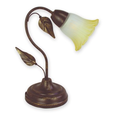 BRILAGI - Stolní lampa BLOSSOM 1xE27/40W/230V patina/mosaz