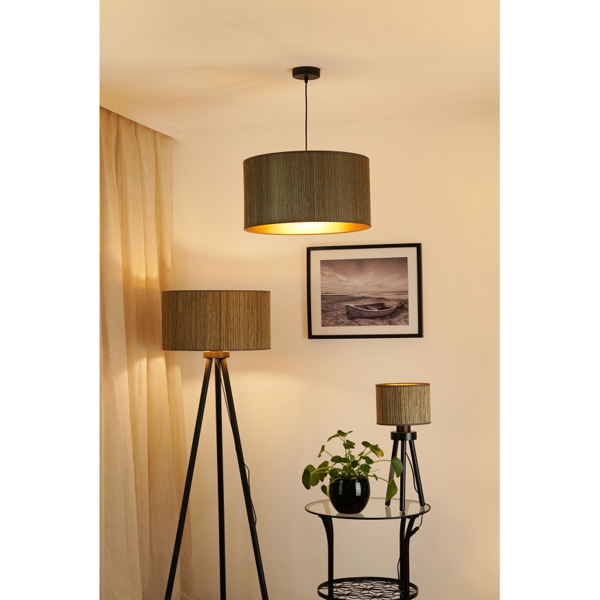 Brilagi - Stolní lampa BOSTON ROLLER 1xE27/15W/230V sláma hnědá/zlatá