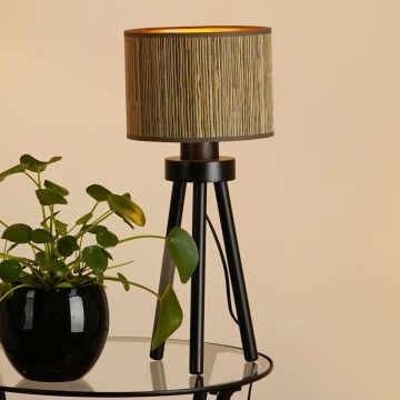 Brilagi - Stolní lampa BOSTON ROLLER 1xE27/15W/230V sláma hnědá/zlatá
