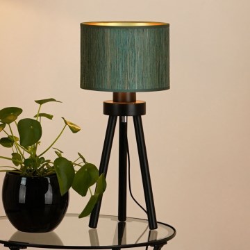 Brilagi - Stolní lampa BOSTON ROLLER 1xE27/15W/230V sláma zelená/zlatá