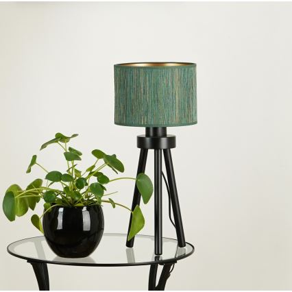 Brilagi - Stolní lampa BOSTON ROLLER 1xE27/15W/230V sláma zelená/zlatá