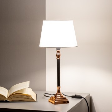BRILAGI - Stolní lampa CERIA 1xE14/40W/230V pr. 20,5 cm černá/měděná/bílá