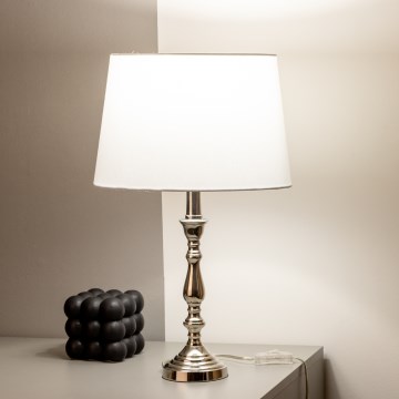 Brilagi - Stolní lampa CERIA 1xE27/60W/230V lesklý chrom/bílá