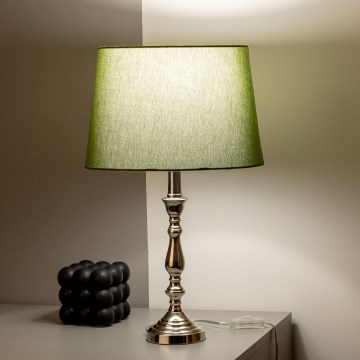 Brilagi - Stolní lampa CERIA 1xE27/60W/230V lesklý chrom/zelená