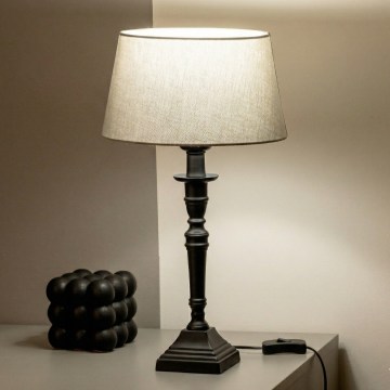 Brilagi - Stolní lampa CERIA 1xE27/60W/230V pr. 25 cm černá/šedá