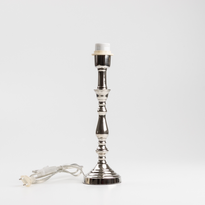 Brilagi - Stolní lampa CERIA 1xE27/60W/230V pr. 25 cm lesklý chrom/šedá