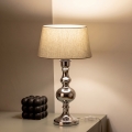 BRILAGI - Stolní lampa CERIA 1xE27/60W/230V pr. 25 cm lesklý chrom/šedá