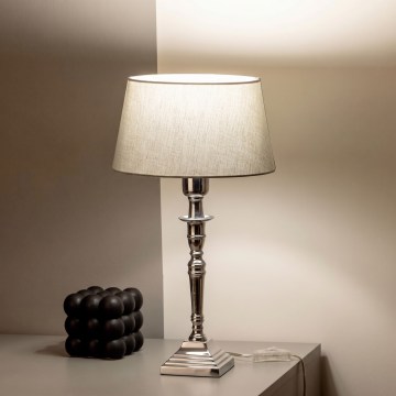 BRILAGI - Stolní lampa CERIA 1xE27/60W/230V pr. 25 cm stříbrná/šedá