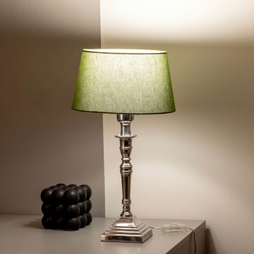 BRILAGI - Stolní lampa CERIA 1xE27/60W/230V pr. 25 cm stříbrná/zelená