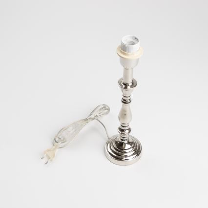 Brilagi - Stolní lampa CERIA 1xE27/60W/230V pr. 30 cm lesklý chrom/šedá