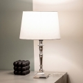 BRILAGI - Stolní lampa CERIA 1xE27/60W/230V pr. 30 cm stříbrná/bílá