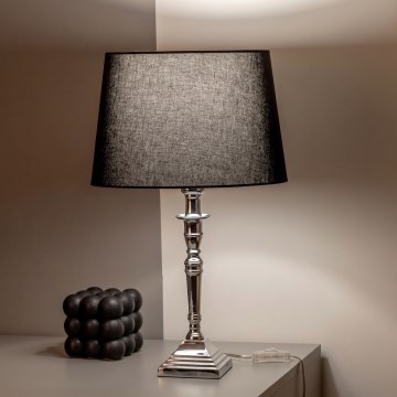 BRILAGI - Stolní lampa CERIA 1xE27/60W/230V pr. 30 cm stříbrná/černá