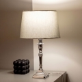 BRILAGI - Stolní lampa CERIA 1xE27/60W/230V pr. 30 cm stříbrná/šedá