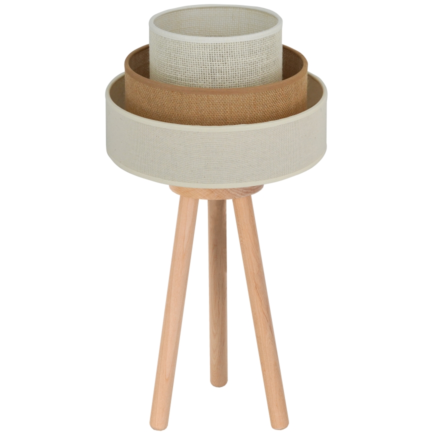 Brilagi - Stolní lampa DENVER LUNETA 1xE27/15W/230V béžová/hnědá/krémová