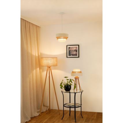 Brilagi - Stolní lampa DENVER LUNETA 1xE27/15W/230V béžová/hnědá/krémová