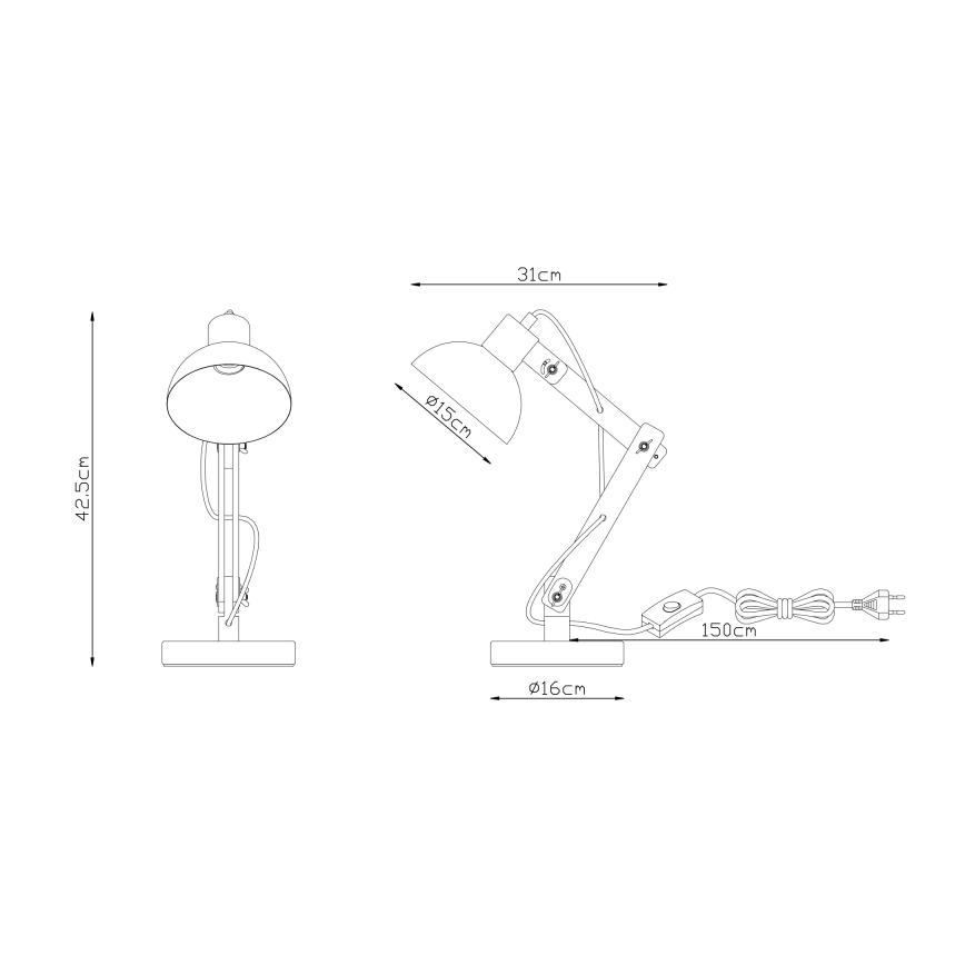 Brilagi - Stolní lampa FOCUS 1xE27/40W/230V černá
