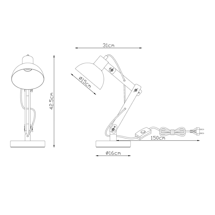 Brilagi - Stolní lampa FOCUS 1xE27/40W/230V černá