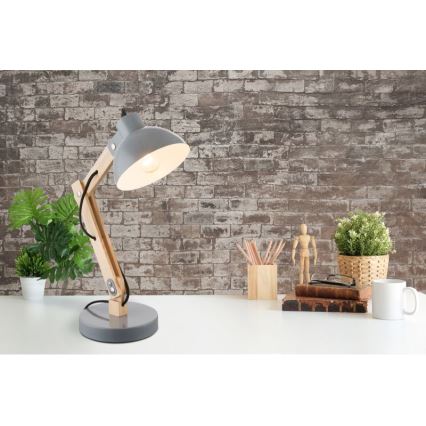 Brilagi - Stolní lampa FOCUS 1xE27/40W/230V šedá