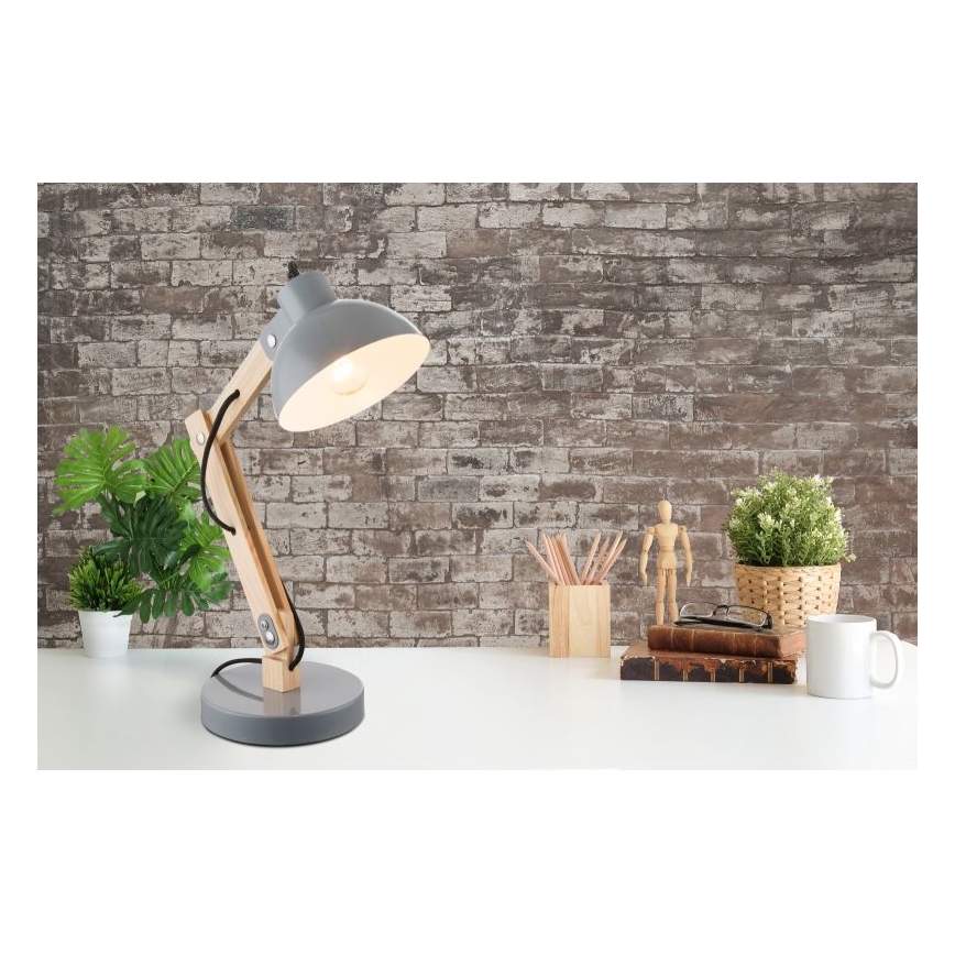 Brilagi - Stolní lampa FOCUS 1xE27/40W/230V šedá