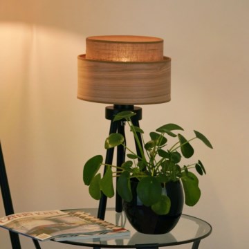 Brilagi - Stolní lampa MONTANA BOHO 1xE27/15W/230V hnědá/černá