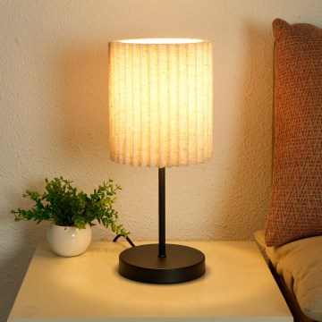 Brilagi - Stolní lampa NORDIC WAVE 1xE27/15W/230V len/černá
