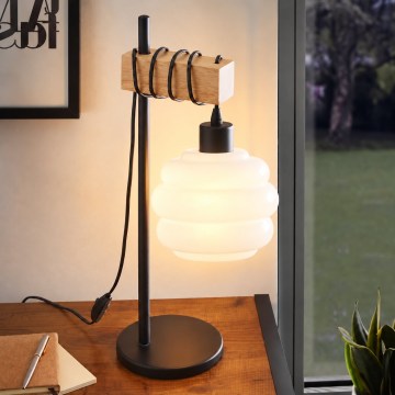 BRILAGI - Stolní lampa NUBILA 1xE27/40W/230V hnědá/černá/bílá