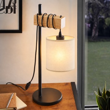 BRILAGI - Stolní lampa NUBILA 1xE27/40W/230V hnědá/černá/krémová