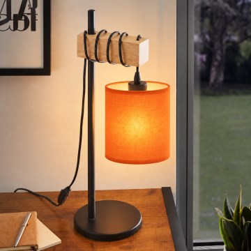 BRILAGI - Stolní lampa NUBILA 1xE27/40W/230V hnědá/černá/oranžová
