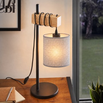 BRILAGI - Stolní lampa NUBILA 1xE27/40W/230V hnědá/černá/šedá