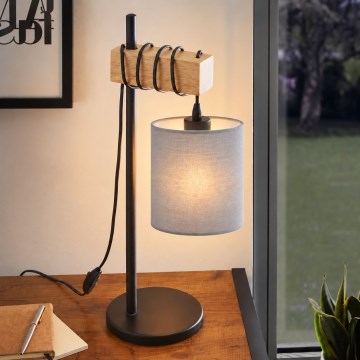 BRILAGI - Stolní lampa NUBILA 1xE27/40W/230V hnědá/černá/světle šedá